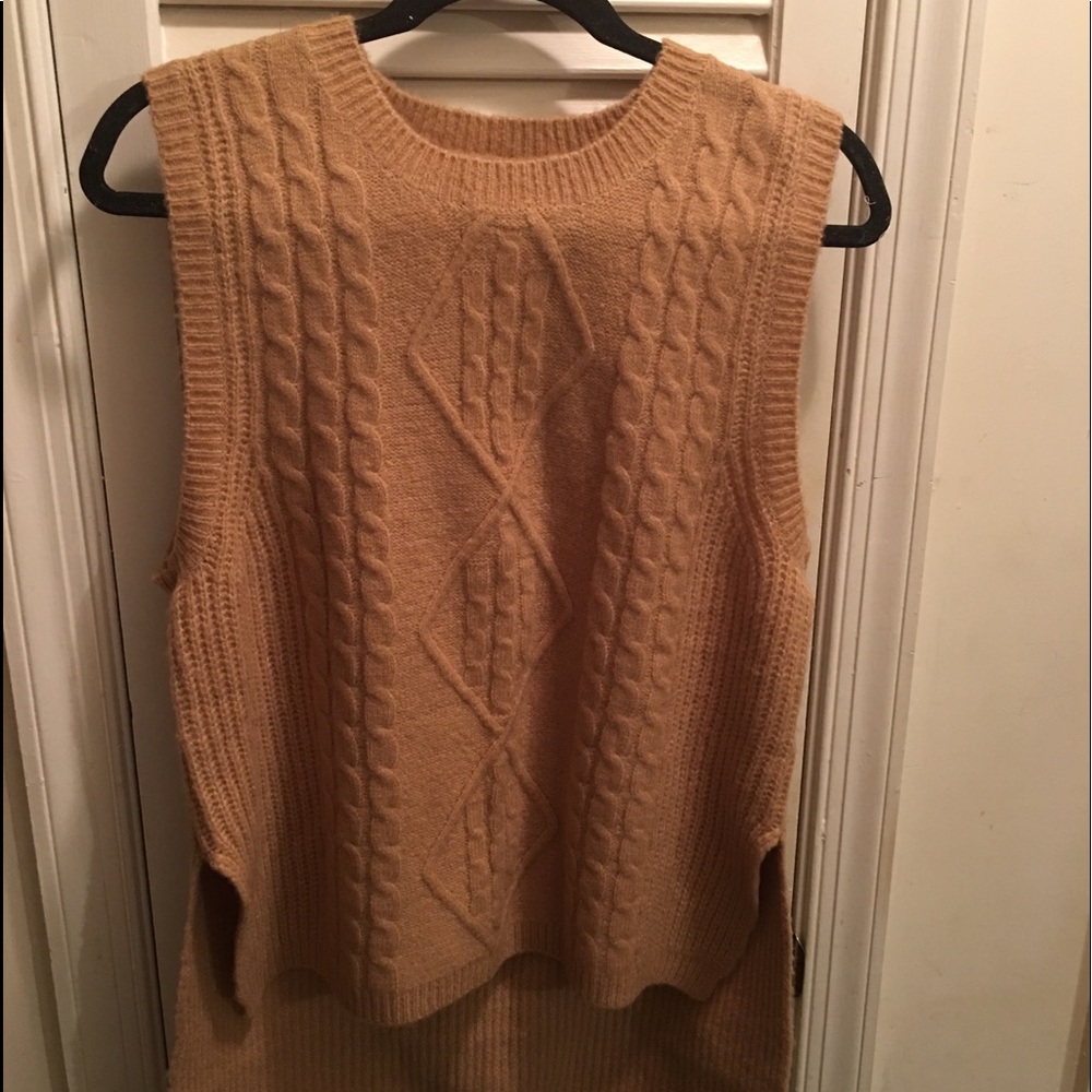 High low sweater vest